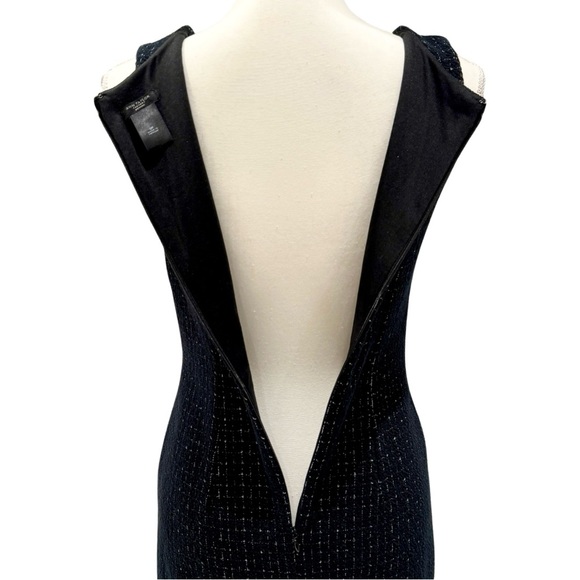 Ann Taylor Stretch Tweed Sleeveless Dress- Black & White | V-Neck (0P) LIKE NEW! - Picture 13 of 14
